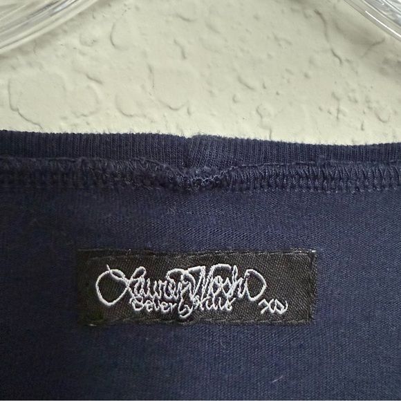 Lauren Moshi Blue Varsity Wildcats Top Size XS Long Sleeve Preppy Made in USA - Picture 5 of 7
